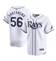 Men's Tampa Bay Rays #56 Randy Arozarena White Home Limited Stitched Baseball Jersey