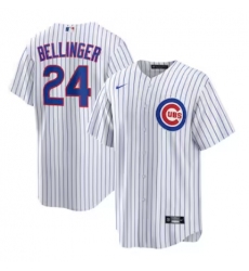 Men's Nike Chicago Cubs #24 Cody Bellinger NWhite-Royal Home Official Replica Player Jersey