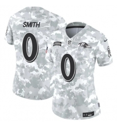 Women's Baltimore Ravens #0 Roquan Smith 2024 F.U.S.E Arctic Camo Salute To Service Limited Stitched Football Jersey(Run Small)