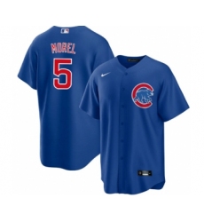 Men's Nike Chicago Cubs #5 Christopher Morel Chicago Blue Cool Base Stitched Baseball Jersey