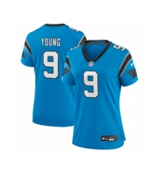 Women's Carolina Panthers #9 Bryce Young Blue Stitched Game Jersey