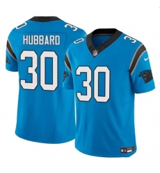 Men's Carolina Panthers #30 Chuba Hubbard Blue 2023 F.U.S.E. Vapor Limited Football Stitched Jersey