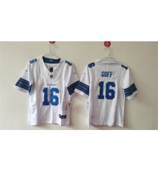 Youth Detroit Lions #16 Jared Goff White 2024 F.U.S.E. Vapor Limited Stitched Jersey