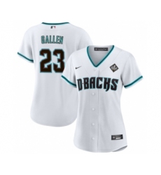 Women's Arizona Diamondbacks #23 Zac Gallen White 2023 World Series Stitched Baseball Jersey