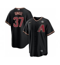 Men's Arizona Diamondbacks #37 Kevin Ginkel Black 2023 World Series Cool Base Stitched Baseball Jersey