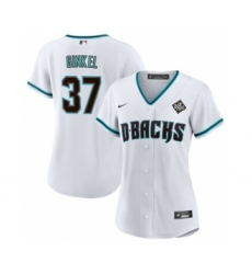 Women's Arizona Diamondbacks #37 Kevin Ginkel White 2023 World Series Stitched Baseball Jersey