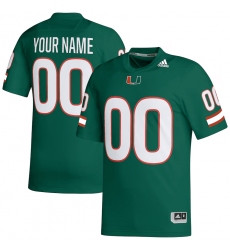 Men's Miami Hurricanes Customized Green Stitched Football Jersey