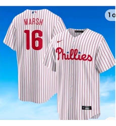 Men's Philadelphia Phillies #16 Mars Nike White Replica Player Jersey