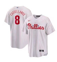 Men's Philadelphia Phillies #8 Nick Castellanos Nike White Replica Player Jersey