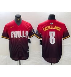 Men's Philadelphia Phillies #8 Nick Castellanos Red 2024 City Cool Base Jersey