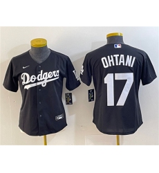 Women's Los Angeles Dodgers #17 Shohei Ohtani Black Stitched Jersey