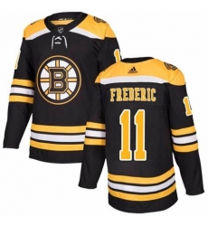 Men's Boston Bruins #11 Trent Frederic Black Stitched Jersey