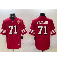 Men's San Francisco 49ers #71 Trent Williams Red Vapor Untouchable Limited Stitched Football Jersey