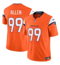 Youth Denver Broncos #99 Zach Allen Orange 2024 F.U.S.E. Vapor Limited Football Stitched Jersey