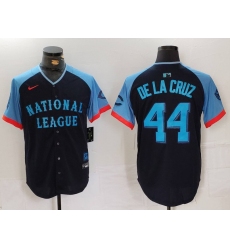 Men's Cincinnati Reds #44 Elly De La Cruz Navy 2024 All Star Limited Stitched Jersey