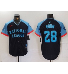 Men's Philadelphia Phillies #28 Alec Bohm Navy 2024 All Star Limited Stitched Jersey