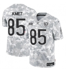 Men's Chicago Bears #85 Cole Kmet 2024 F.U.S.E Arctic Camo Salute To Service Limited Stitched Football Jersey