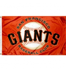 2Pcs WinCraft San Francisco Giants Orange Flag and Banner