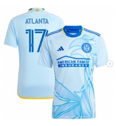 Men's Atlanta United FC #17 adidas Light Blue 2024 The Resurgens Kit Replica Player Jersey