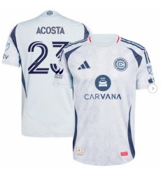 Men's Chicago Fire Kellyn Acosta adidas Light Blue 2025 The Municipal Kit Authentic Player Jersey