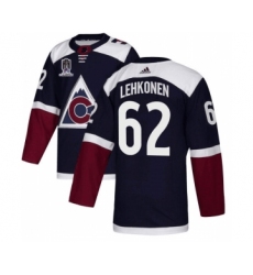 Men's Colorado Avalanche #62 Artturi Lehkonen 2022 Navy Stanley Cup Champions Patch Stitched Jersey