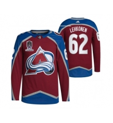 Men's Colorado Avalanche #62 Artturi Lehkonen 2022 Stanley Cup Champions Patch Stitched Jersey