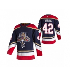 Men's Florida Panthers #42 Gustav Forsling Navy Stitched Jersey