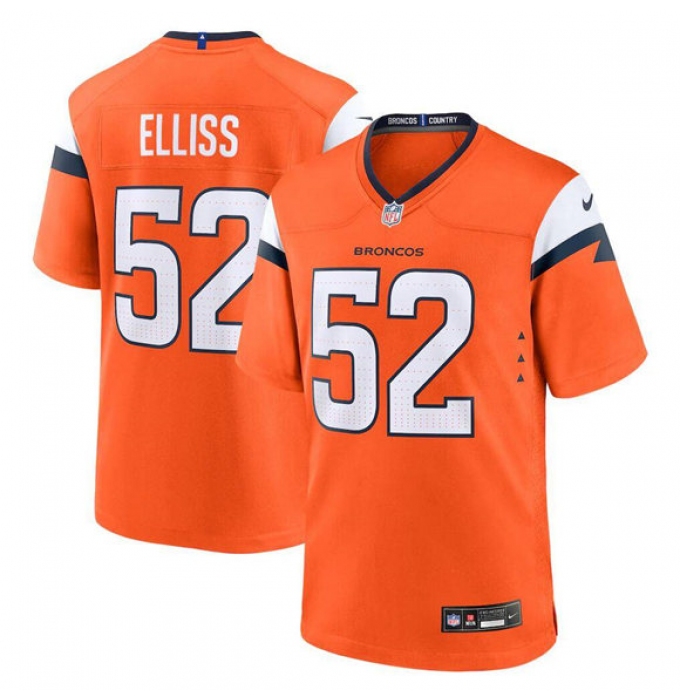Men's Denver Broncos #52 Jonah Elliss Orange Vapor Limited Football Stitched Game Jersey