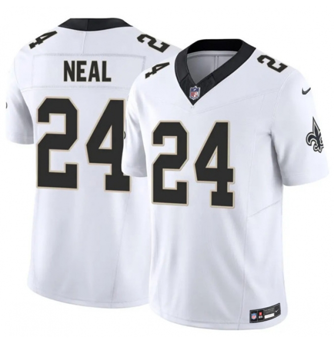 Men's New Orleans Saints #24 Devin Neal White 2025 F.U.S.E Vapor Limited Football Stitched Jersey