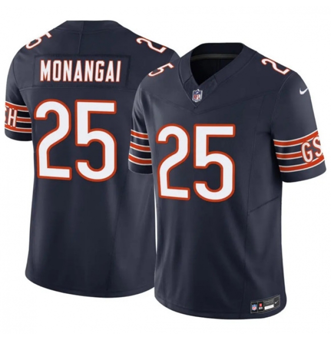 Men's Chicago Bears #25 Kyle Monangai Navy 2025 F.U.S.E. Vapor Untouchable Limited Football Stitched Jersey
