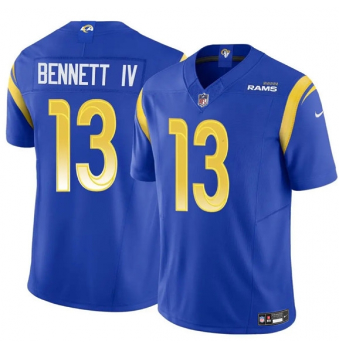 Men's Los Angeles Rams #13 Stetson Bennett IV Blue 2024 F.U.S.E. Vapor Untouchable Football Stitched Jersey
