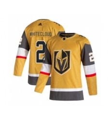 Men's Vegas Golden Knights #2 Zach Whitecloud Gold Stitched Jersey