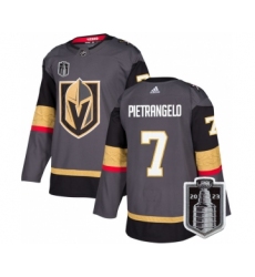 Men's Vegas Golden Knights #7 Alex Pietrangelo Gray 2023 Stanley Cup Final Stitched Jersey