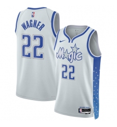 Men's Orlando Magic #22 Franz Wagner Silver 2025-26 City Edition Stitched Basketball Jersey