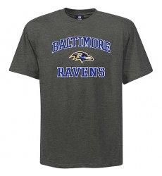 Baltimore Ravens Big & Tall Heart & Soul NFL T-Shirt - Grey