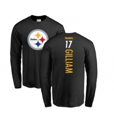 Football Pittsburgh Steelers #17 Joe Gilliam Black Backer Long Sleeve T-Shirt