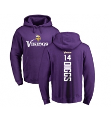 Football Minnesota Vikings #14 Stefon Diggs Purple Backer Pullover Hoodie