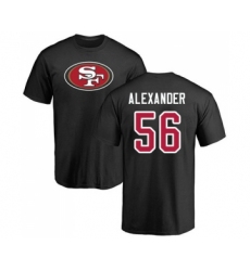 Football San Francisco 49ers #56 Kwon Alexander Black Name & Number Logo T-Shirt