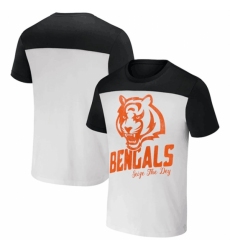 Men's Cincinnati Bengals Cream Black X Darius Rucker Collection Colorblocked T Shirt