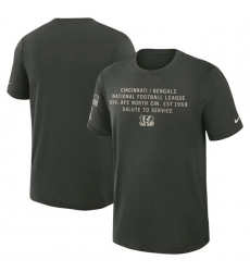 Men's Cincinnati Bengals Dark Green 2025 Salute to Service Sideline Slub Dri-FIT T-Shirt