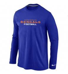 Nike Cincinnati Bengals Authentic Font Long Sleeve NFL T-Shirt - Blue