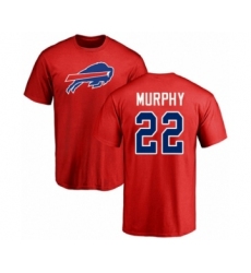 Football Buffalo Bills #22 Marcus Murphy Red Name & Number Logo T-Shirt