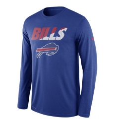 NFL Men's Buffalo Bills Nike Royal Legend Staff Practice Long Sleeve Performance T-Shirt