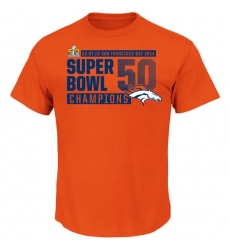 NFL Denver Broncos Majestic Super Bowl 50 Champions Winners Take VIII T-Shirt - Orange