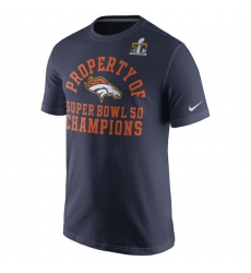 NFL Denver Broncos Nike Celebration Property of Super Bowl 50 Champions T-Shirt - Navy