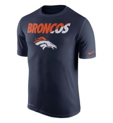 NFL Men's Denver Broncos Nike Navy Blue Legend Staff Practice Performance T-Shirt