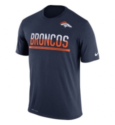 NFL Men's Denver Broncos Nike Navy Team Practice Legend Performance T-Shirt