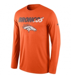 NFL Men's Denver Broncos Nike Orange Legend Staff Practice Long Sleeve Performance T-Shirt