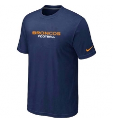 Nike Denver Broncos Sideline Legend Authentic Font Dri-FIT NFL T-Shirt - Navy Blue