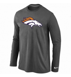 Nike Denver Broncos Team Logo Long Sleeve NFL T-Shirt - Dark Grey